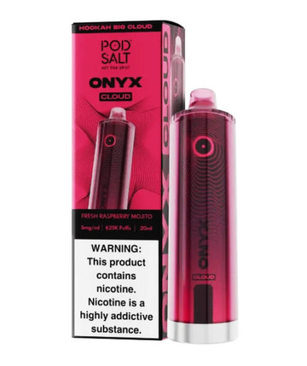 POD SALT Onyx Cloud Fresh Raspberry Mojito 25000pfs 5mg