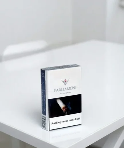 parliament silver blue cigarette